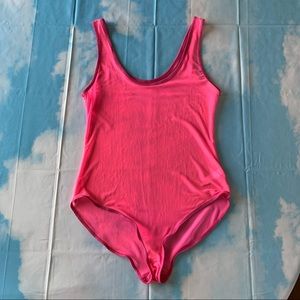 American Apparel Hot pink Sheer Bodysuit CA